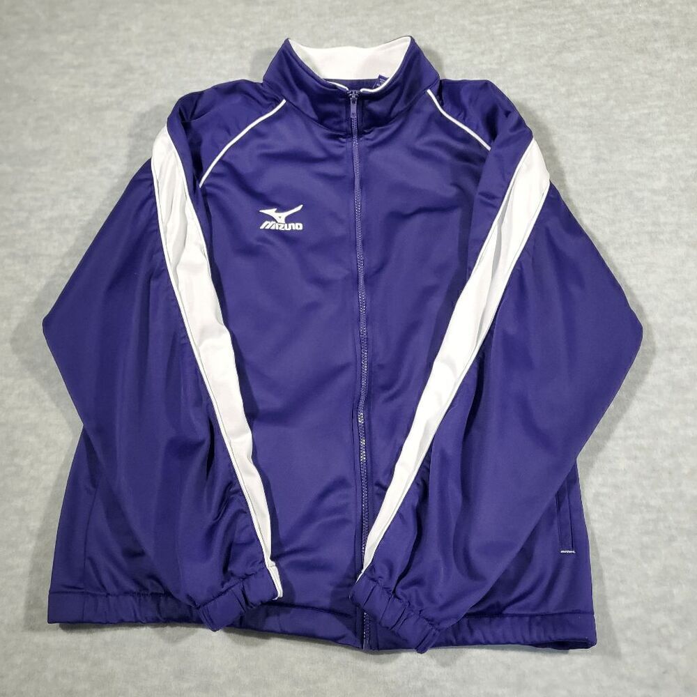 Mizuno Jacket Womens Large Purple Athletic Training Casual Performance Full Zip
